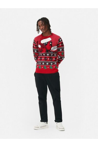 Karakedi New Year Winter-Themed Cartoon Character Unisex Sweater