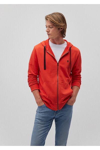 Mavi Red Logo Zippered Sweatshirt - 065582 -70446
