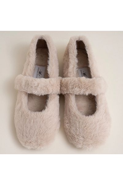 Penelope Cozy Series - Cream Feather Home Flats, μέγεθος 40