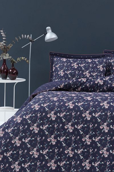 Altınbaşak Ginata Single Duvet Cover Set - Ranforce with Piping