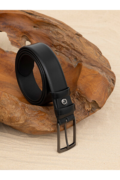 Cacharel حزام جلد كلاسيكي أسود 50279564-VR046