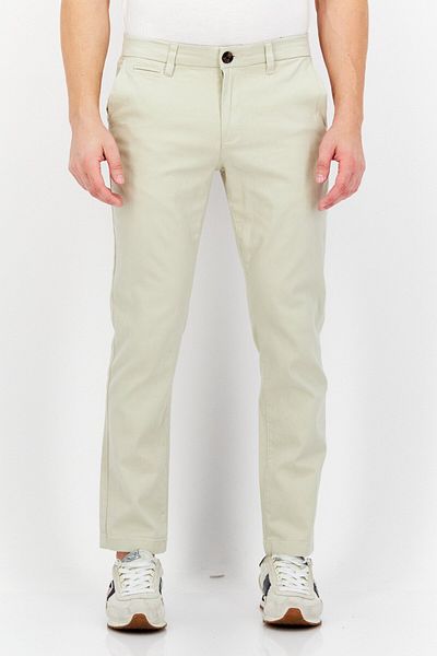 Tahari Men Slim Fit Plain Dress Pant , Beige