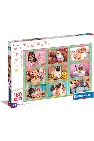 CLEMENTONI Puppies Collage Puzzle 180 Pieces 29788