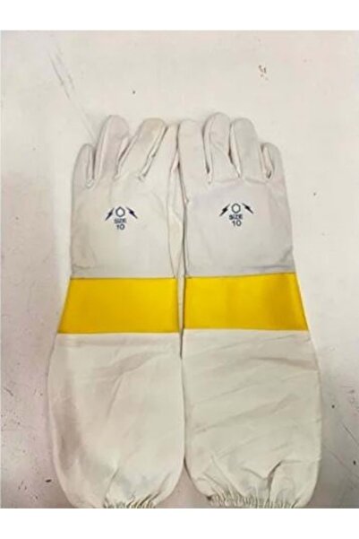 Ak Arıcılık Arıcı Deri Şeritli Eldiven