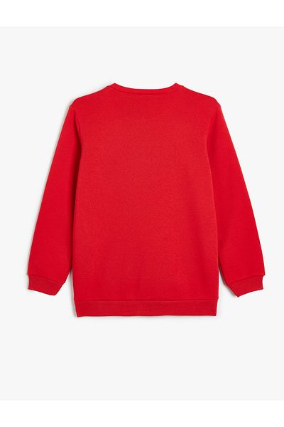 Koton Republic Embossed Printed - Short Sleeve Crew Neck Sweatshirt