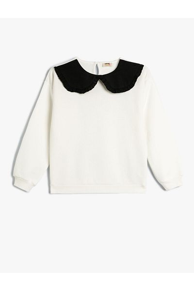 Koton 4wkg10594ak Girl Sweat Ecru