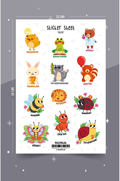 MuslimWalk Etna – Öğretmen Öğrenci Ödül – Sticker Seti #141