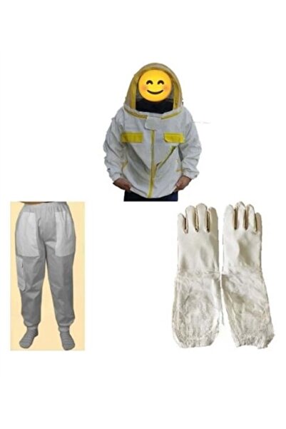 Ak Arıcılık 3 Lü Takım ( Astronot Maske,pantolon, Eldiven Seti)