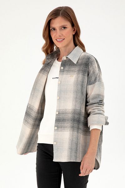 U.S. Polo Assn. Women's Gray Long Sleeve Shirt 50297439 -Vr024