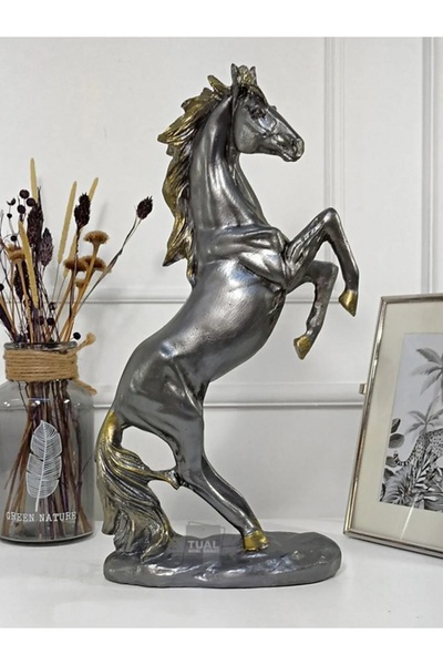 Dekoromi Dekoratif Şahlanan At Heykel Biblo