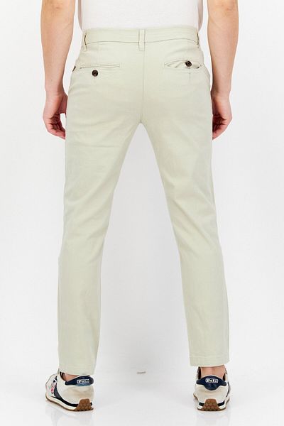 Tahari Men Slim Fit Plain Dress Pant , Beige