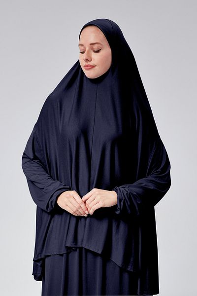 Sonbaharmoda Φόρεμα προσευχής - δύο τεμάχια, οργανικό βαμβάκι, ελαστικό μανίκι, αντιολισθητική φούστα, χτενισμένο βαμβακερό μουσουλμανικό