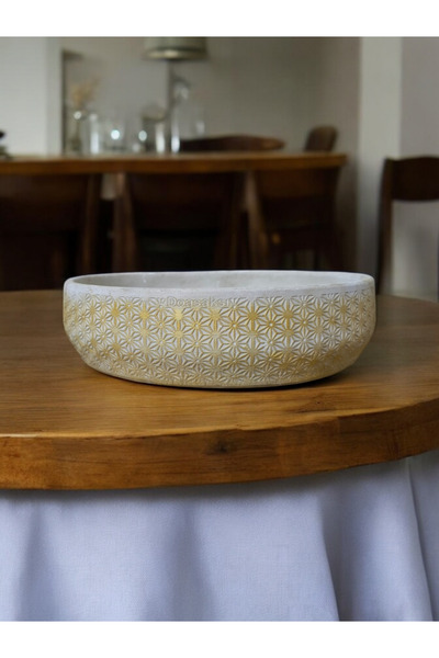 Yades Beton Aranjman Orkide ve Bonsai Saksısı 25*8 cm