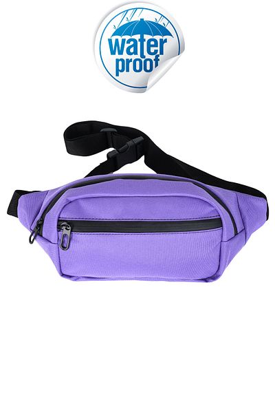 Captain Bag Unisex Purple, 2 Compartment Shoulder and Waist Bag, Waterproof Zipper and Fabric