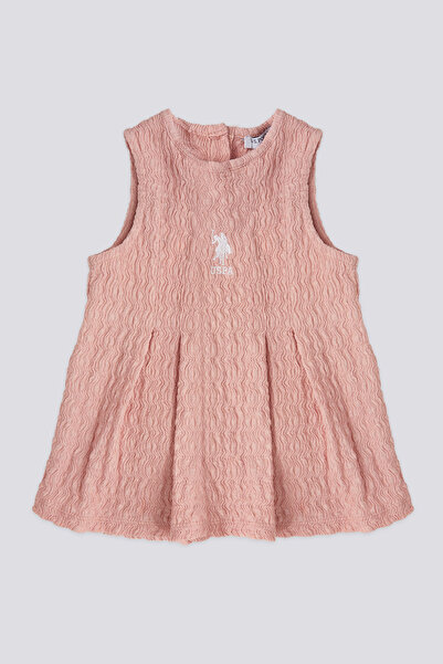 U.S. Polo Assn. US POLO KIZ BEBEK PEMBE ELBİSE