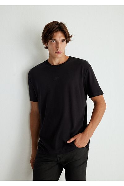 Mavi Pro Εκτυπωμένο Μαύρο T-Shirt Loose Fit / Χαλαρή Άνετη Κοπή 0612434-71379