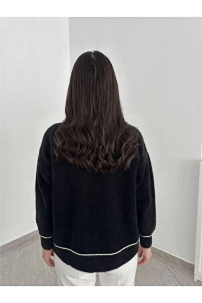 NATUFIAN STORE Guler pentru bebeluși, nasturi perle, buzunare duble, tricotaje pentru femei, cardigan