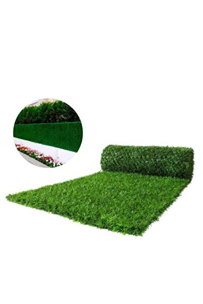 Uzerkan Çim Çit Çimli Telörgü Yeşil Çim Çit 1 Mt X10mt