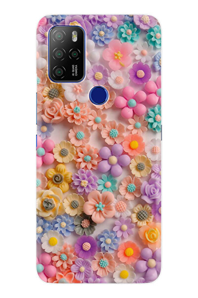 omix X500 Kılıf Boutique Baskılı Resimli Rengarenk Papatyalar Pcode -060