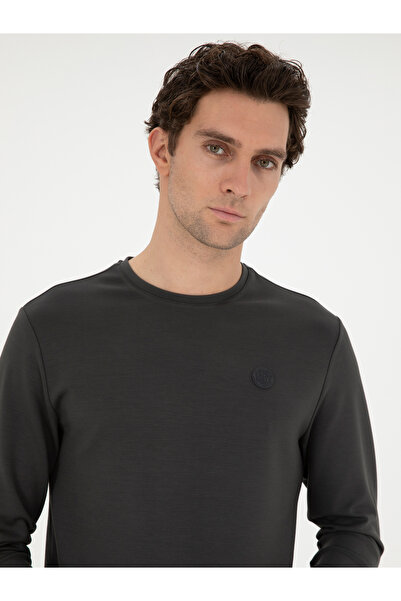 Cacharel Antrasit Regular Fit Bisiklet Yaka Sweatshirt 50284622-VR006