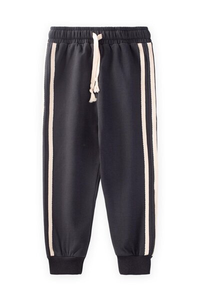 Cigit Stripe Detailed Tracksuit 2-10 Years Anthracite