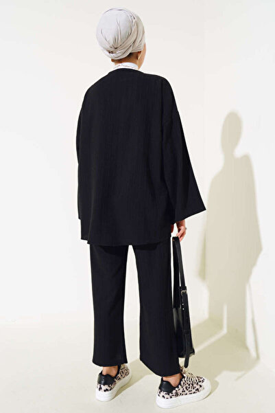 VOLT CLOTHİNG Γυναικείο δεμένο μπροστινό κιμονό σετ δύο τεμαχίων