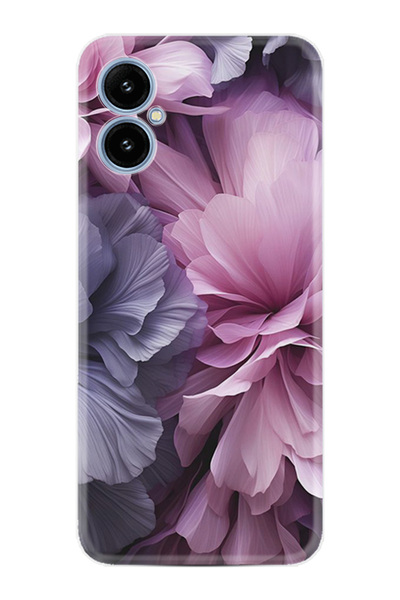 omix X5 Kılıf Boutique Baskılı Resimli Çiçek Mor Pcode -028