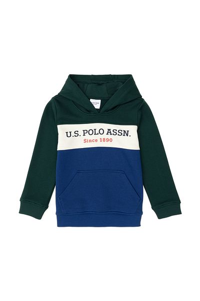U.S. Polo Assn. Boy's Dark Green Hooded Sweatshirt 50293616 -Vr079