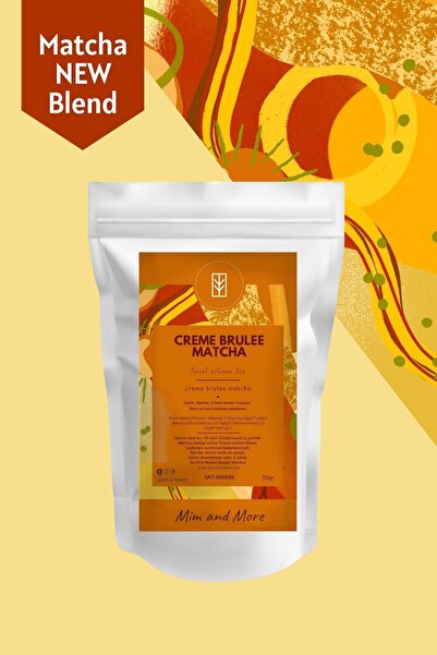 Mim and More Creme Brûlée Matcha - Crème Brûlée Aromalı Matcha, 50 gr