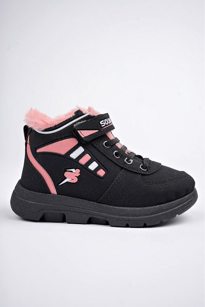 Neva'nın Butiği Unisex Παιδικές μπότες με χρώμα γούνα Velcro Cold Proof