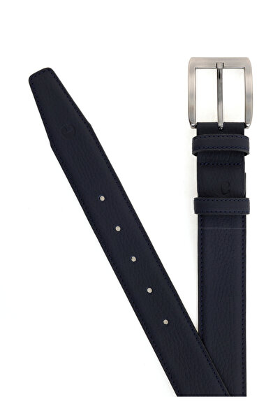 Cacharel حزام جلد كلاسيكي باللون الأزرق الداكن 50285243-VR033