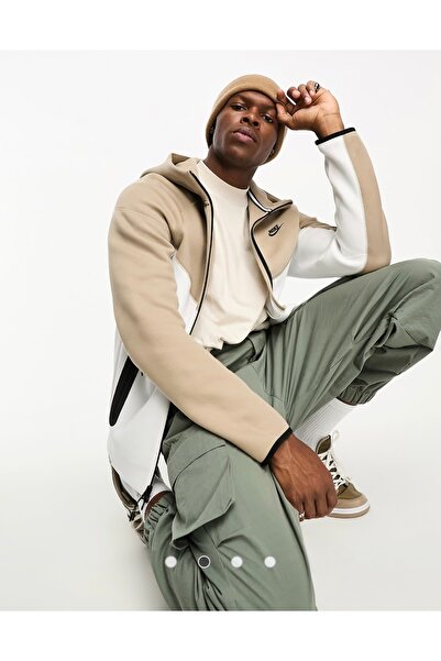 Nike Sportswear Tech Fleece Windrunner Full-Zip Hoodie Krem Erkek Sweatshirt