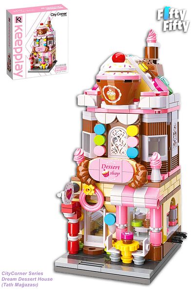 Vagonlife Keeppley City Corner/City Corner Series Dessert Store (344 Pieces) Toy Building Set Ffk-0101
