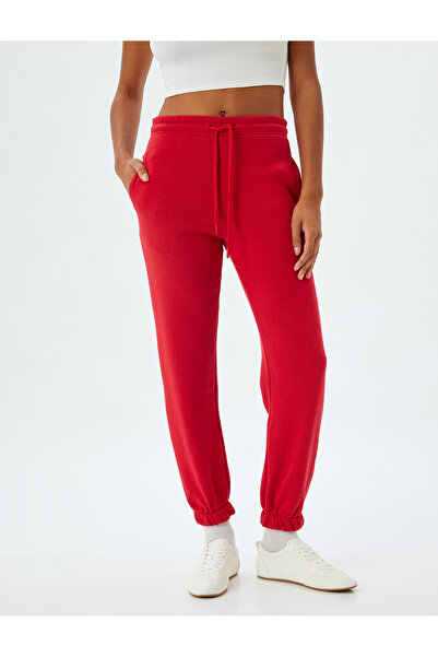 Koton Şardonlu Jogger Eşofman Altı Beli Bağlamalı Cepli