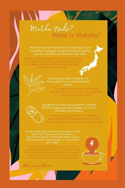 Mim and More Mango Matcha - Mango Aromalı Matcha, 50 gr