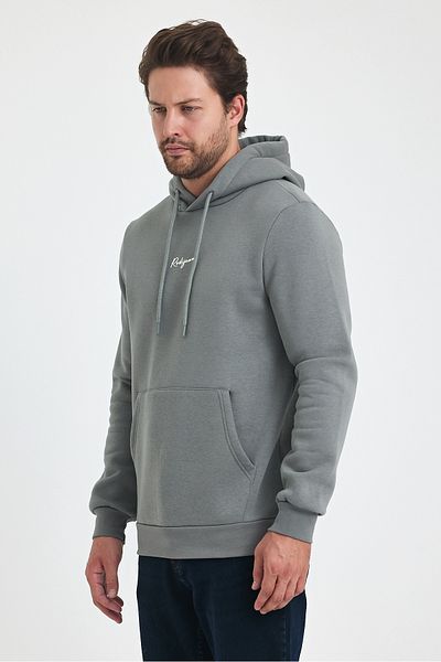 Rodi 5281 Model - 3 String Hooded and Printed Pocket Sweatshirt
