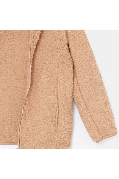 LC Waikiki Lcw Kids Hooded Plush Girls Zippered Sweatshirt