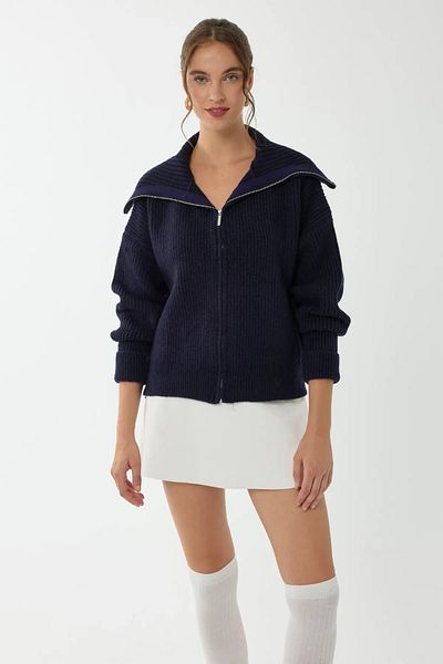 Hiccup Cardigan cu fermoar cu croială clasică