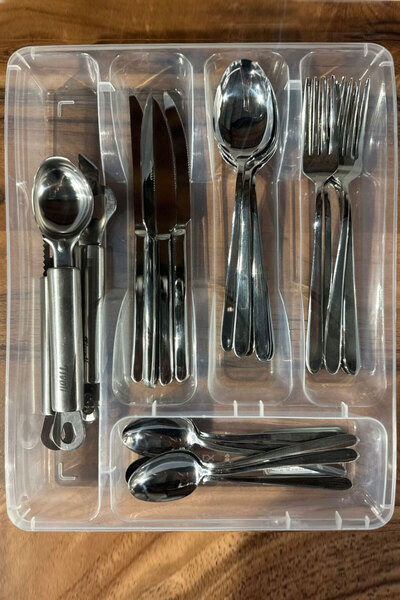 SİHİRLİ AYAKLAR 5 Compartment Spoon Holder Fork Holder Knife Holder Drawer Organizer