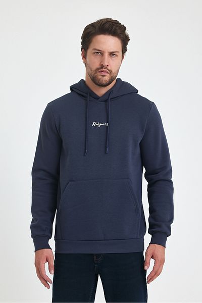 Rodi 5281 Model - 3 String Hooded and Printed Pocket Sweatshirt