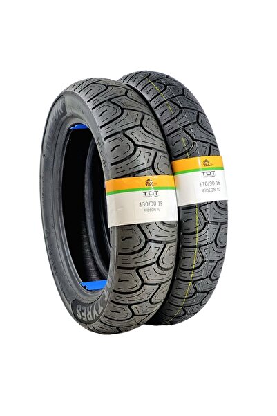 TDT TYRES 130/90-15 VE 110/90-16 TAKIM TL (TUBELESS - DUBLEKS) Chopper LASTİĞİ