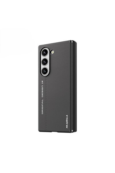 BLUEO Samsung Fold 6 Premium Leather Folding Black Phone Case