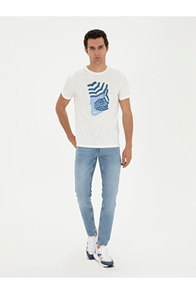 Cacharel Açık Mavi Slim Fit Pamuk Karışımlı Jean Pantolon 50285607-VR003