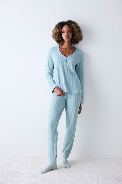 Penti Set de pijamale cu pantaloni verde deschis moale