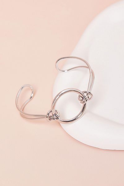Elika Silver Women's Adjustable Ring Model Bracelet