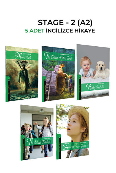 Kapadokya Yayınları İNGİLİZCE HİKAYE A2 SEVİYESİ (STAGE 2) 5 Lİ SET