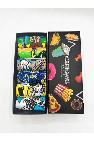 CARNAVAL SOCKS Комплект от 6 чорапи с шарки и рисунки