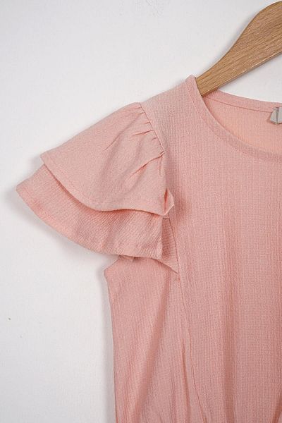 zepkids Διπλό σετ για κορίτσια σε σκόνη Crew Neck - Paca Elastic