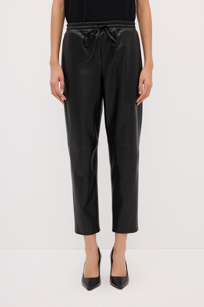 adL Beli Lastikli Deri Pantolon