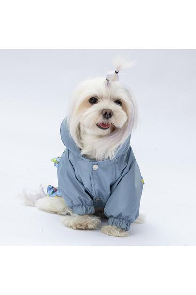 Pawstar Grey Victoria Dog Coat Dog Raincoat Dog Outfit Dog Dress